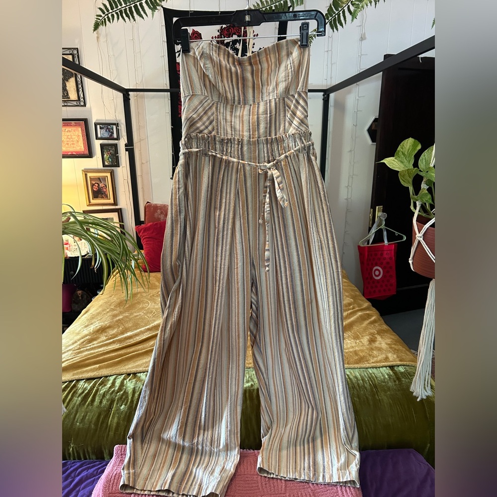 Free People Multicolor Striped Jumpsuit